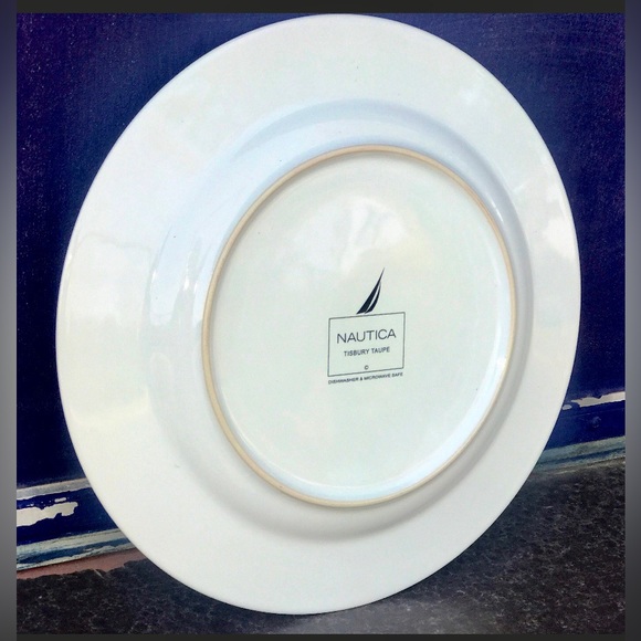 Vintage Discontinued 1990s NAUTICA Tableware TISBURY TAUPE Paisley Dinner Plate - Picture 7 of 10